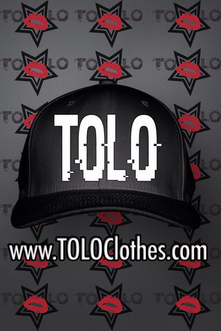 Black Tolo Glitch Snapback Hat