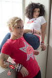 Ladies Tee  Kiss the Star - RED